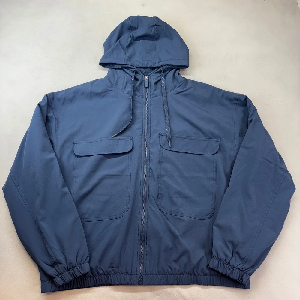 LEG3ND Ladies Blue Fleece‎ Lined Hooded Jacket Full Zip LD5588E legend Large NWT